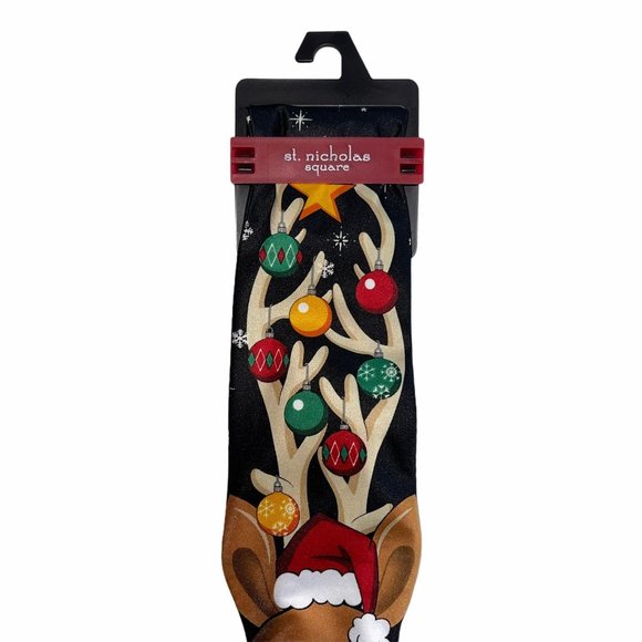 NWT St. Nicholas Square Reindeer Ornament Necktie - Picture 2 of 7